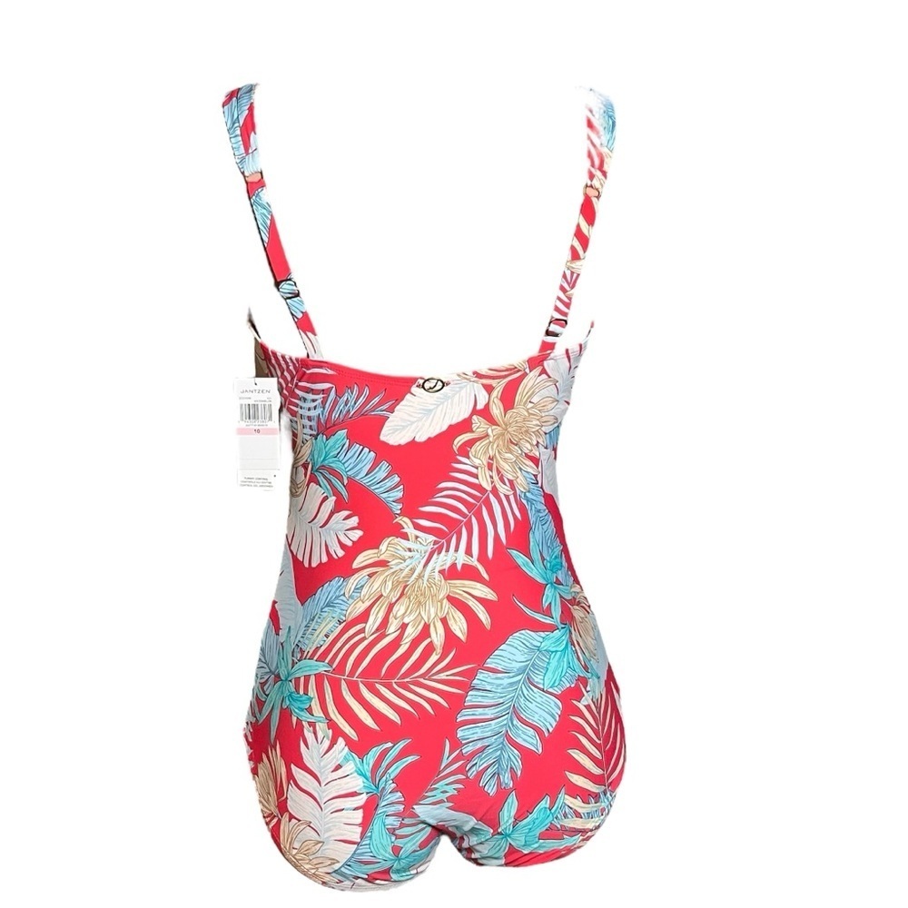 Jantzen Print Surplice Maillot One- Piece Swimsuit - Picture 4 of 5